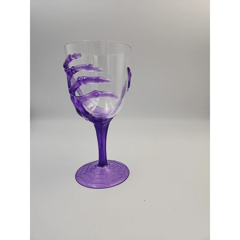Spooky Skeleton Hand Goblet LOT of 9 Acrylic‎ 11.8 oz Gothic Halloween